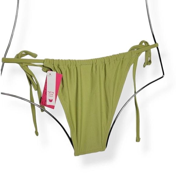 Xhilaration Green High Leg String Bikini XS Juniors (00) - Picture 4 of 5
